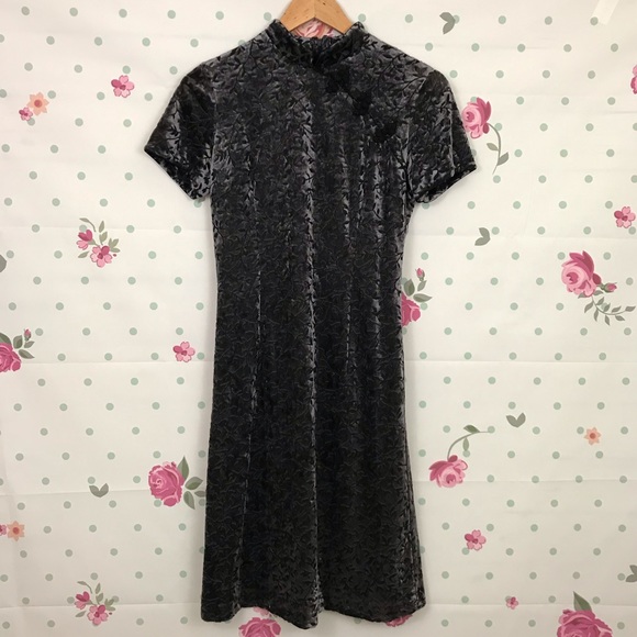 Vintage Dresses & Skirts - Michel Klein | Mandarin Collar Dress 90s